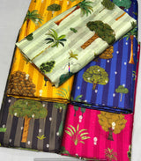 Digital print pure zari jaccord