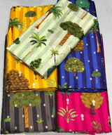 Digital print pure zari jaccord