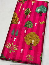 Digital print pure zari jaccord