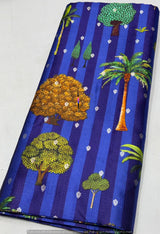 Digital print pure zari jaccord