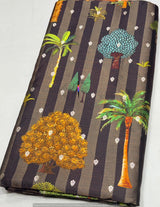 Digital print pure zari jaccord