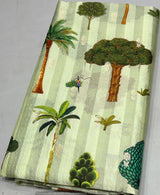 Digital print pure zari jaccord