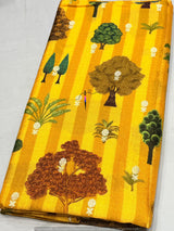 Digital print pure zari jaccord