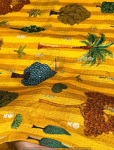 Digital print pure zari jaccord