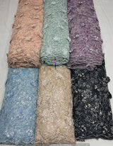 Heavy sequence cutdana embroidery