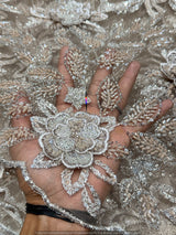 Heavy sequence cutdana embroidery