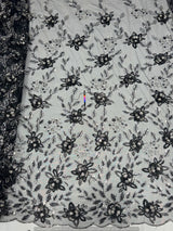 Heavy sequence cutdana embroidery