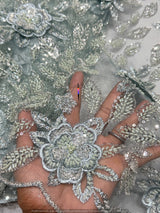 Heavy sequence cutdana embroidery