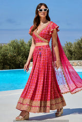 Heavy cutdana embroidery