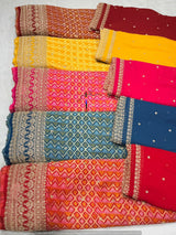 Heavy cutdana embroidery