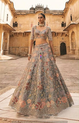 Multi cutdana embroidery