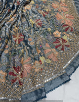 Multi cutdana embroidery