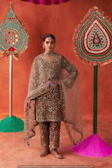 Heavy cutdana embroidery