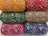 Heavy cutdana embroidery