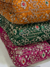 Heavy cutdana embroidery