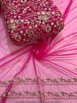 Heavy cutdana embroidery