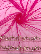 Heavy cutdana embroidery
