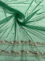 Heavy cutdana embroidery