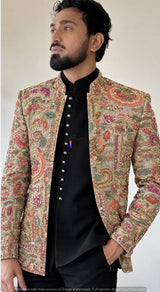 Multi cutdana embroidery