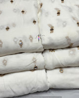 Mirror zari embroidery