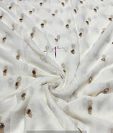 Mirror zari embroidery