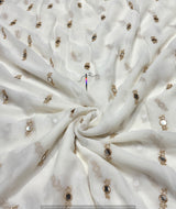 Mirror zari embroidery