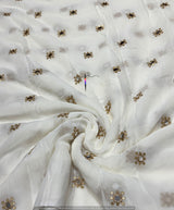 Mirror zari embroidery