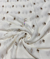 Mirror zari embroidery