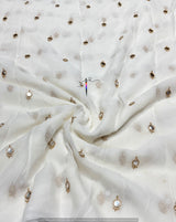 Mirror zari embroidery