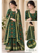 Bandhni discharge dupatta