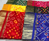 Bandhni discharge dupatta