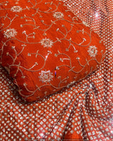 Heavy cutdana embroidery