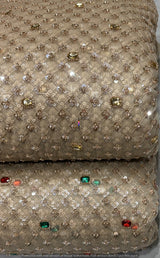 Heavy cutdana embroidery