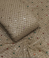 Heavy cutdana embroidery