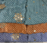Mirror cutdana embroidery