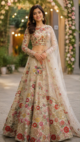 Multi cutdana embroidery
