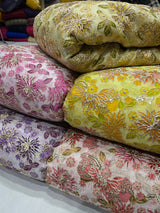 Pure organza print + embrioderies