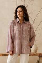 Chanderi thread embroidery