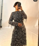 44" georgette sequin
