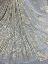 54" pure georgette embroideries