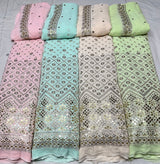 54" georgette embroideries