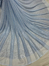 60" nett lace+ embroidery