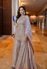 Mirror Embroidery on georgette