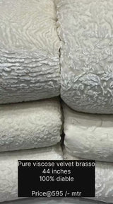 Pure viscose velvet brasso