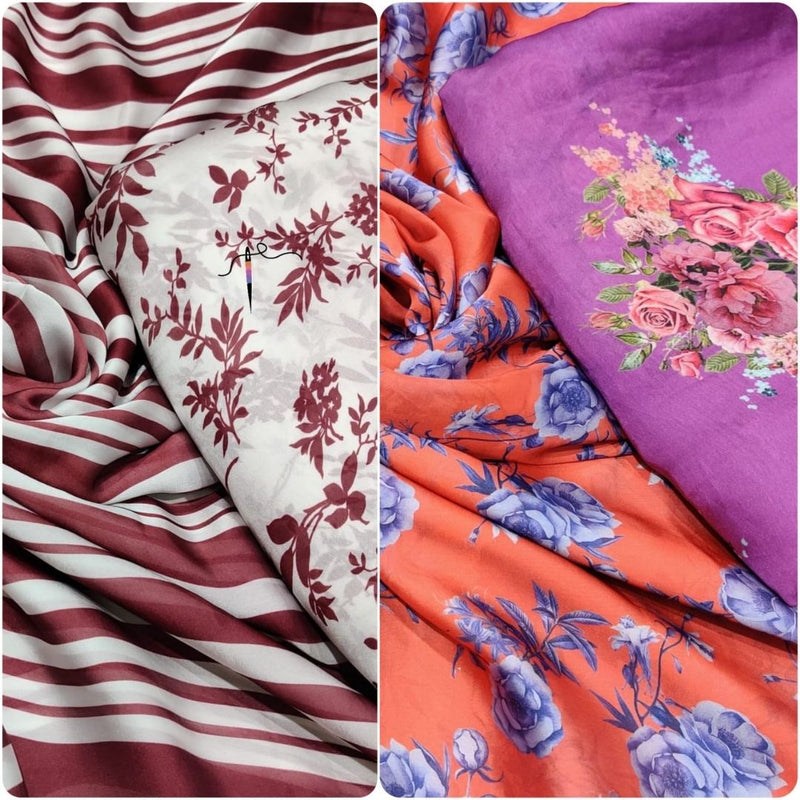 Satin Georgette Embroideries 44"