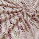 Sequin Tassels on fur Nett, Width 58"