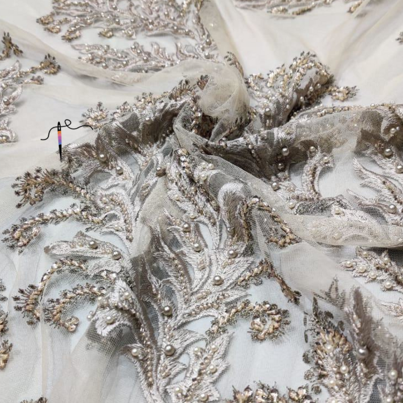 Nett Embroideries with handwork, 58"