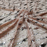 Sequin Tassles on fur nett, 58”