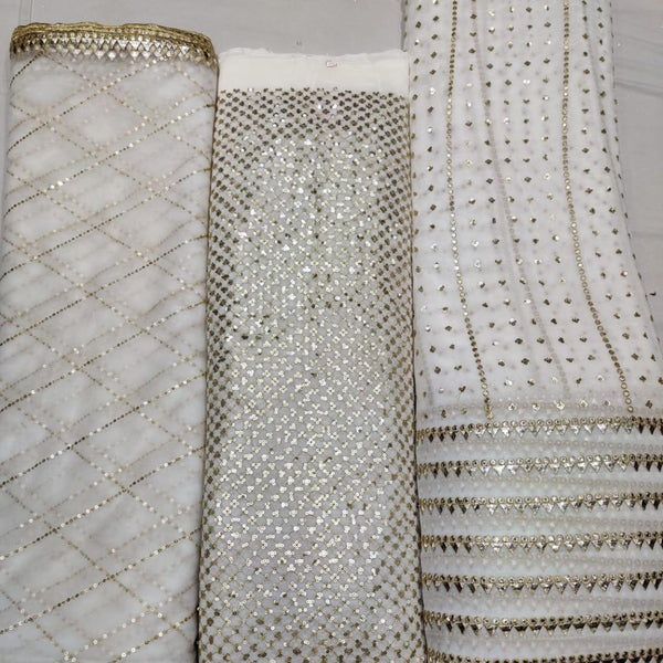 Pure Georgette and Nett Embroideries 56" & 44" Combinations