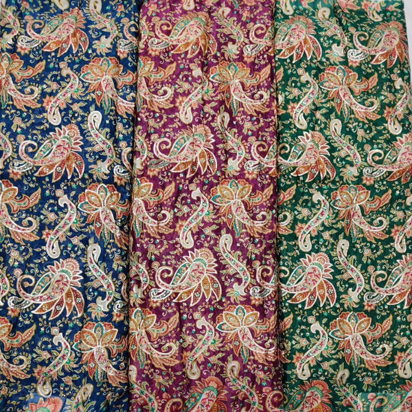 Pure Chinon chiffon Embroideries 44"